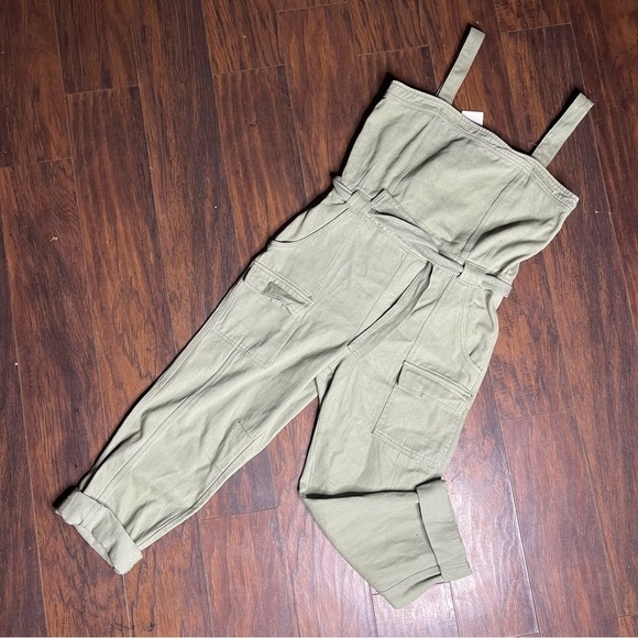 Chelsea & Violet Green Utility Open Back Overall - Picture 1 of 4